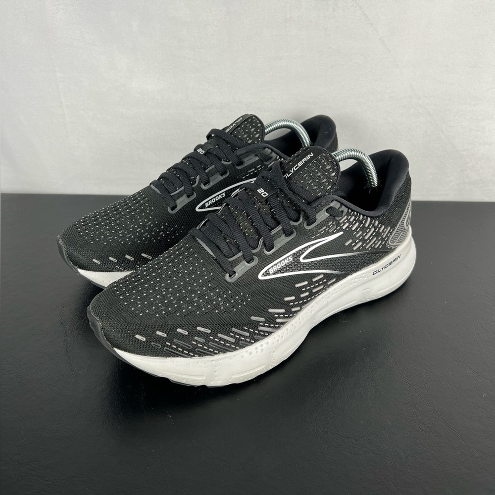 Brooks Glycerin 20 Black Silver Running Shoes Ladies Size 11.5